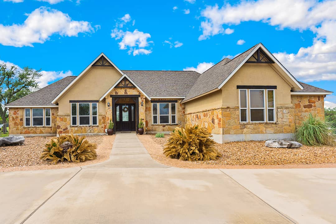Entryway of a single-story residential home